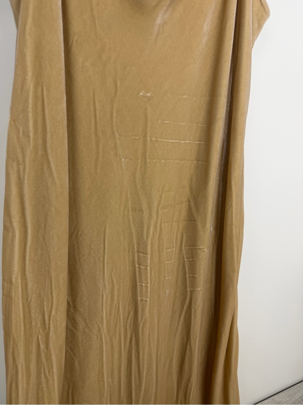 Vince Velvet Midi Slip Dress – Champagne Beige | Size Medium - Picture 7 of 8